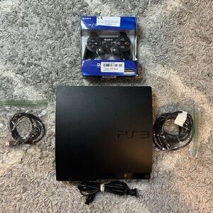 Sony Black PS3 Slim Console with DualShock 3 Controller